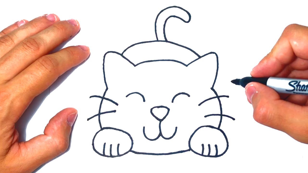 gatos faciles de dibujar